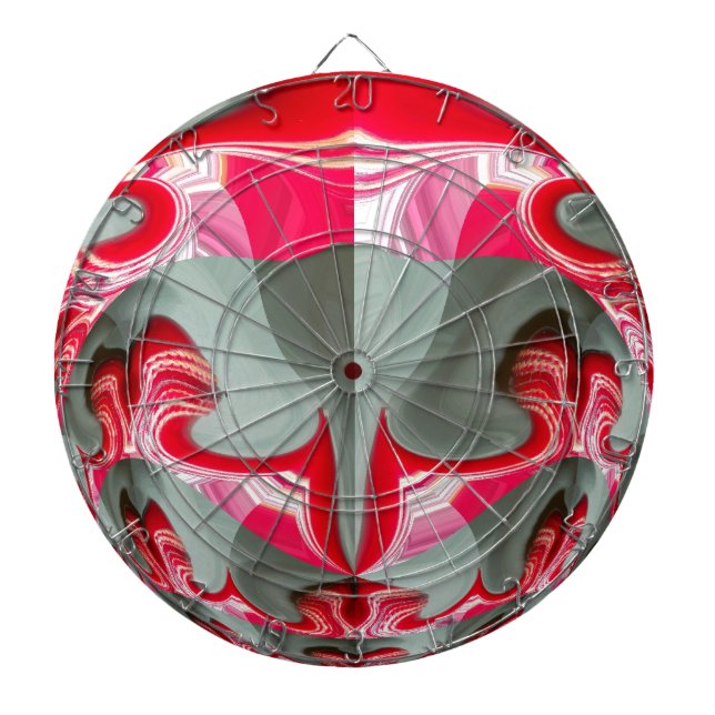 Snygg grått-geometrisk motif ART-design Darttavla (Framsidan)