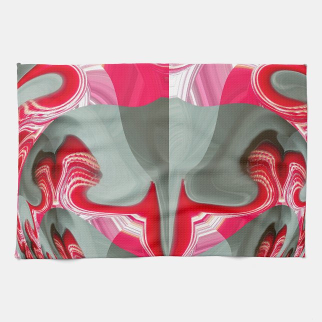 Snygg grått-geometrisk motif ART-design Kökshandduk (Horisontell)