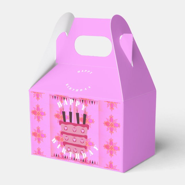 Snygg Grattis på födelsedagen med Kärlek och många Presentaskar (Baksidan Sidan)