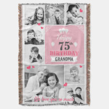 Snygg Grattis på födelsedagen Photo Blanket för fa