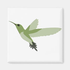 Snygg Grönt Hummingbird Magnet