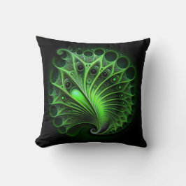 Snygg Grönt Mandelbrot Kudde