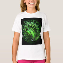 Snygg Grönt Mandelbrot T Shirt