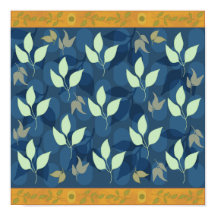 Snygg Grönt och blå läder Mönster