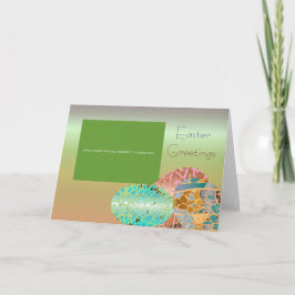 Snygg Grönt Påsk Photo Hälsning Helgkort