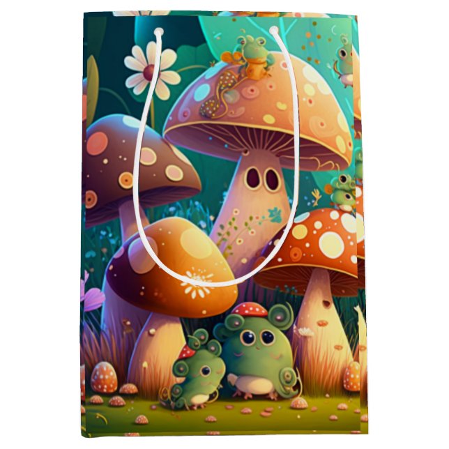 Snygg grönt, söta baby-svampar (Framsidan)