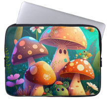 Snygg grönt, söta baby-svampar