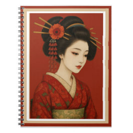 Snygg, guidad japansk Geisha Girl-bärbar dator Anteckningsbok