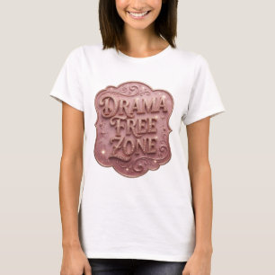 Snygg gul DRAMA FRITT ZON Utsaga T-shirt