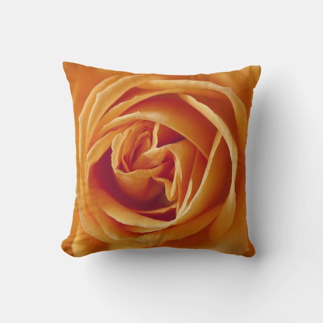 Snygg Gul ros Flower Blommigt Pillow Kudde (Framsida)