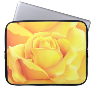 Snygg Gul ros Laptop Fodral