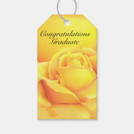 Snygg Gul ros Personlig Presentetikett