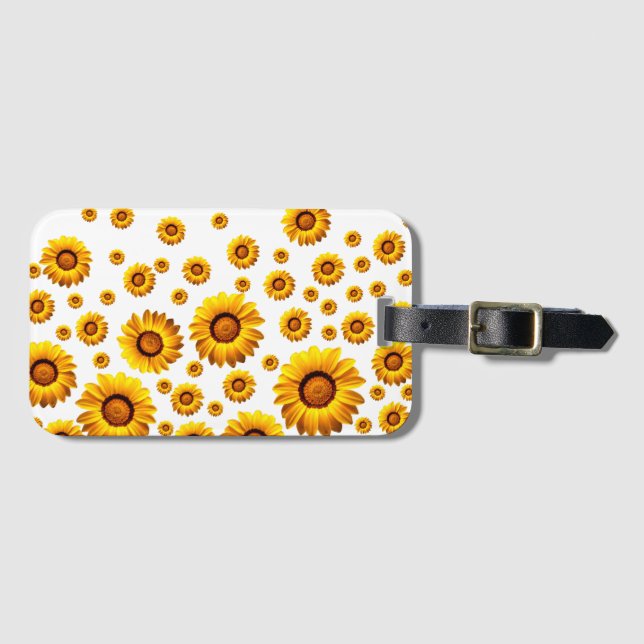 Snygg gula blommor bagagebricka (Framsida horisontal)