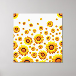 Snygg gula blommor canvastryck