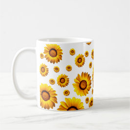 Snygg gula blommor kaffemugg