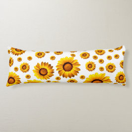 Snygg gula blommor kroppskudde