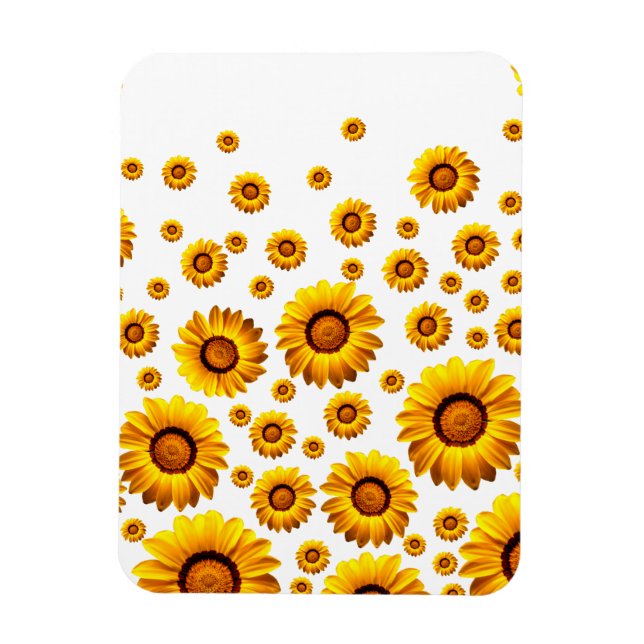 Snygg gula blommor magnet (Vertikal)