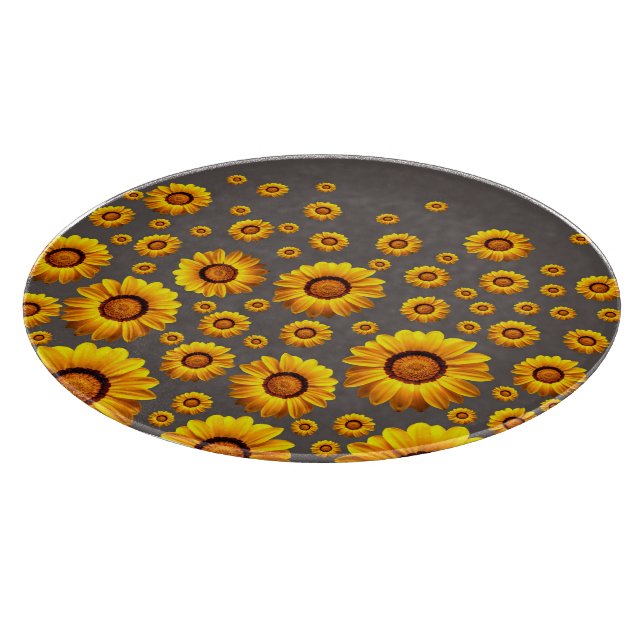 Snygg gula blommor på grått-bakgrund (Hörn)