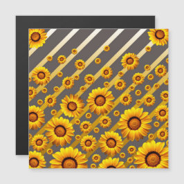 Snygg gula blommor på grått, guld rand