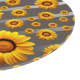 Snygg gula blommor på grått, silver rand