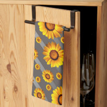 Snygg gula blommor på grått, silver rand