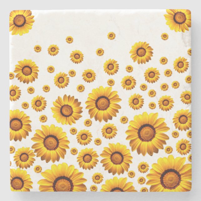 Snygg gula blommor stenunderlägg (Framsidan)