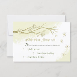 Snygg guld blommigt OSA kort