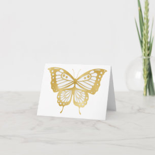 Snygg Guld Butterfly BLANK Kort