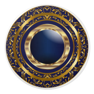 Snygg Guld-design på marinblått Knopp
