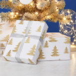 Snygg Guld-jul Mönster Presentpapper<br><div class="desc">Omslagning av Pappra vackra Eleganten Mönster vid jul i Guld/Festive/Helgdagar/Roligt Anpassade</div>