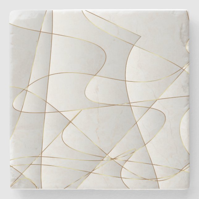 Snygg guld linjer stenunderlägg (Framsidan)