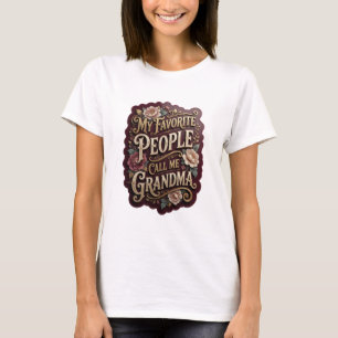 Snygg guld MY FAVORITA MÄNNISKOR KALLAR MIG MORMOR T Shirt
