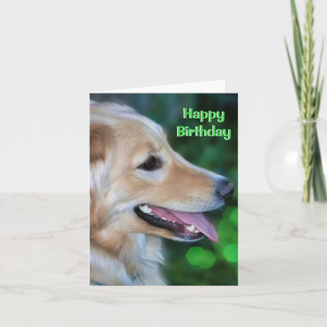 Snygg Guld Retriever Vikter Greeting Card Kort (Framsida)