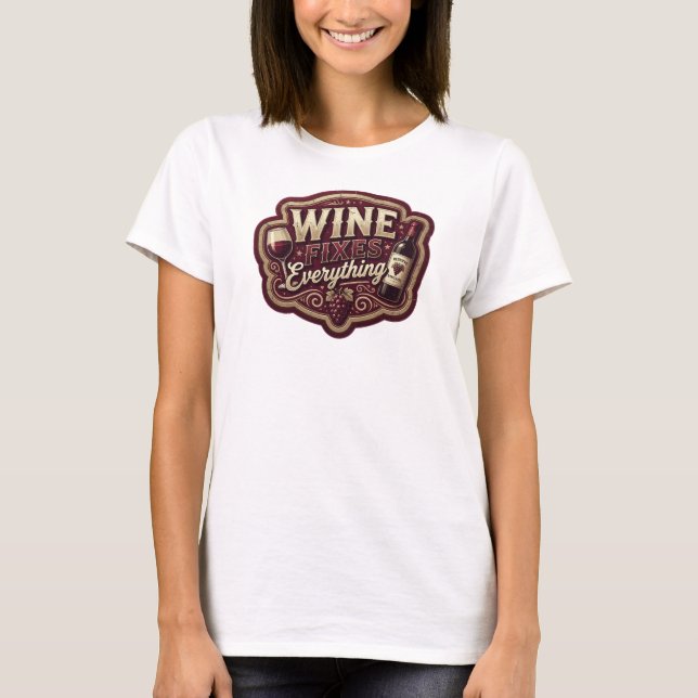 Snygg guld VIN FIXAR ALLT Anpassad Tee (Framsida)