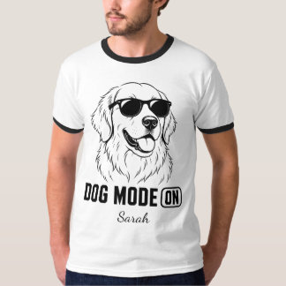 Snygg guldhund Hundläge På Solglasögon hund T Shirt