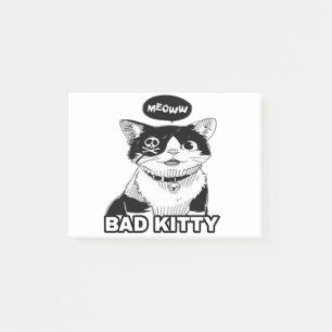 Snygg, gullig coola katt 1 post-it block