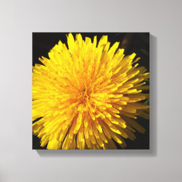 Snygg Gult Dandelion Canvastryck