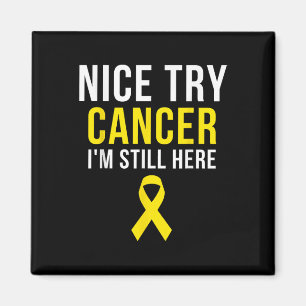 Snygg Gult för Survivor Sarcoma Cancer Awareness Magnet