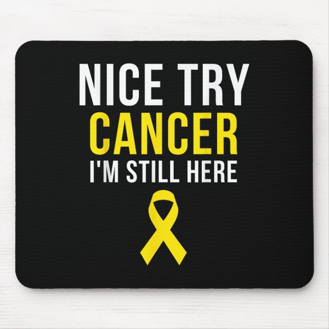 Snygg Gult för Survivor Sarcoma Cancer Awareness Musmatta (Framsidan)