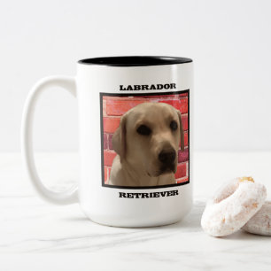 Snygg Gult Labrador Retriever Hund Två-Tonad Mugg