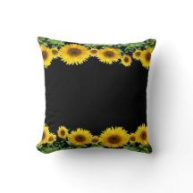 Snygg Gult Sunblommor på svart