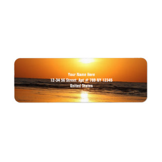 Snygg Gult Sunset 2 Returadress Etikett