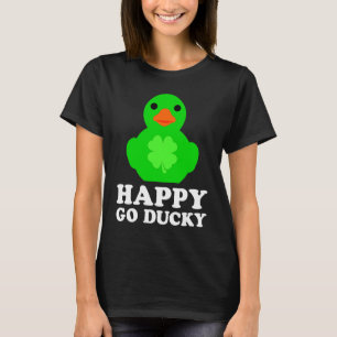 Snygg gummi-ankälskare Lucky Go Ducky Rolig St Pat T Shirt
