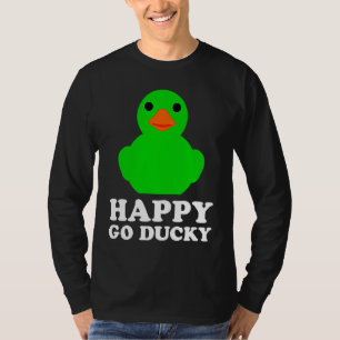 Snygg gummiand älskare Lucky Ducky kvackar söt ani T Shirt