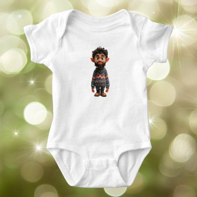 Snygg Guy-jul Elf Baby Bodykostym T Shirt (Skapare uppladdad)