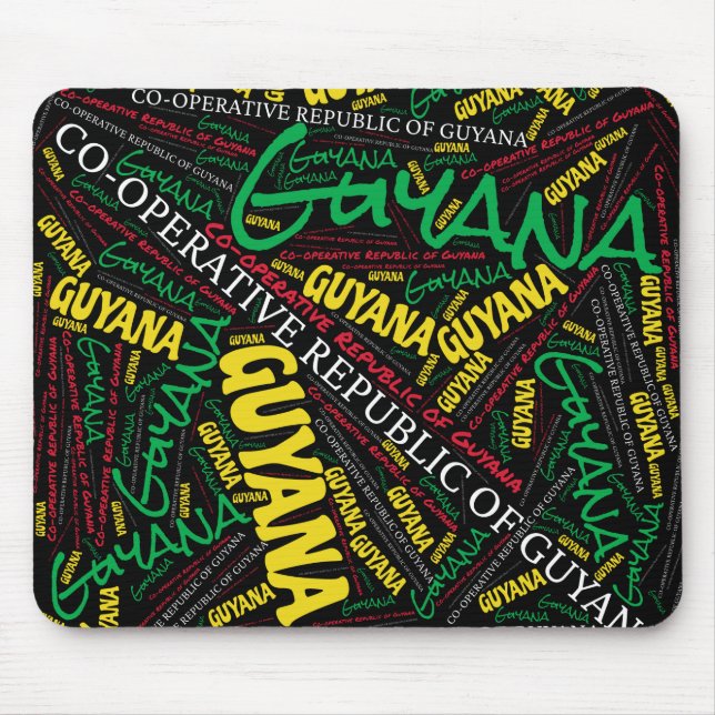 Snygg Guyana Flagga Färg Patriotic Musmatta (Framsidan)
