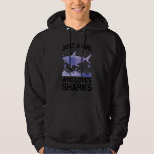Snygg haj för kvinnor flickor barn haj valhaj hoodie