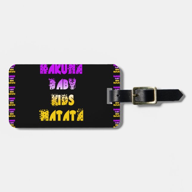 Snygg Hakuna Matata Art-utskrift Bagagebricka (Horisontell Framsida)