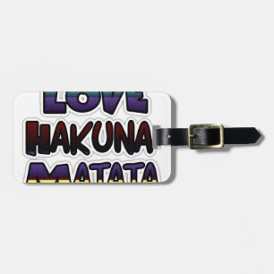 Snygg Hakuna Matata Art-utskrift Bagagebricka