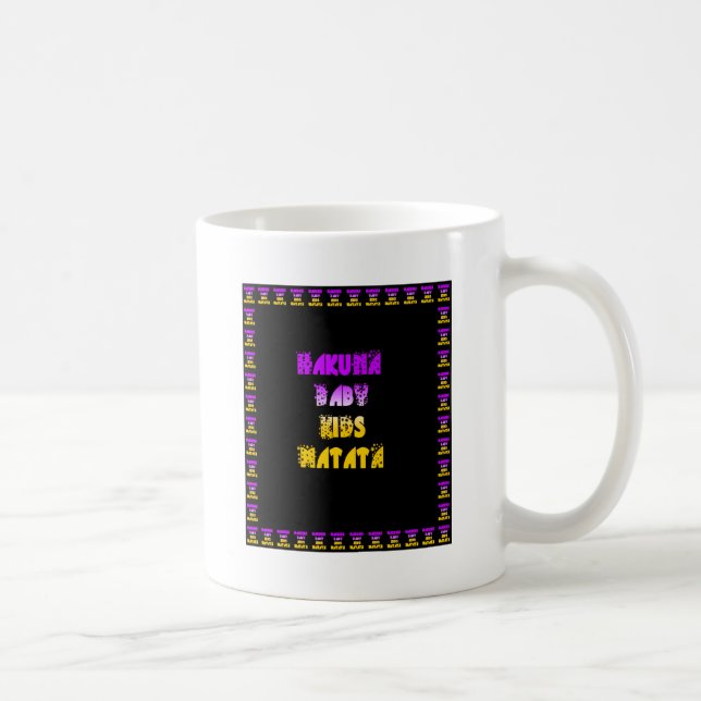 Snygg Hakuna Matata Art-utskrift Kaffemugg (Höger)